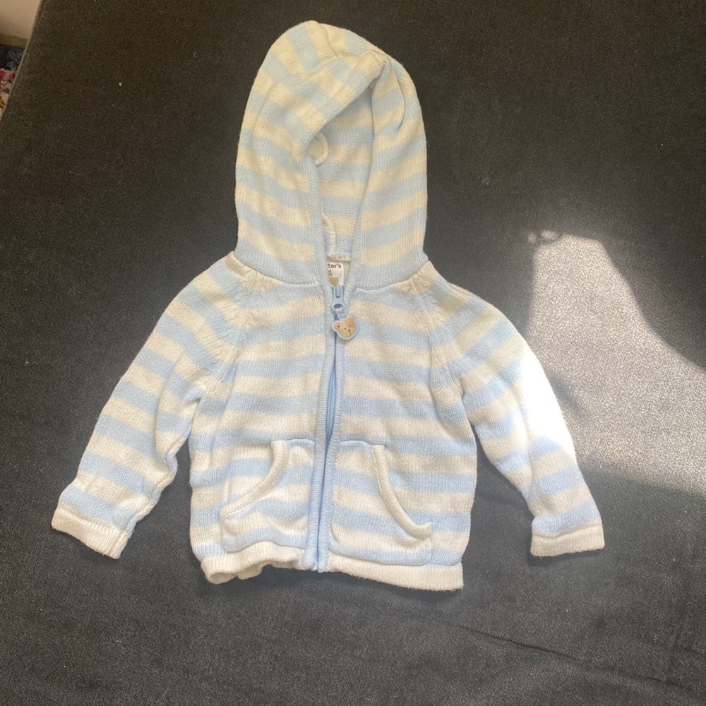 Striped Zip Cardigan